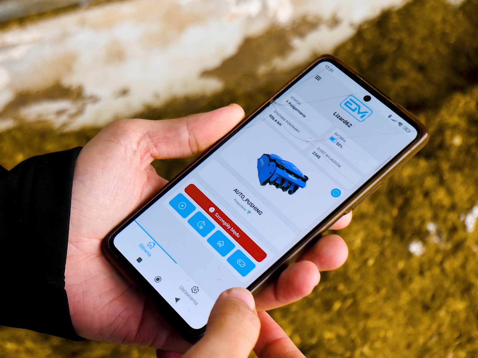 EM Farm App  Strefa zarządzania robotem
