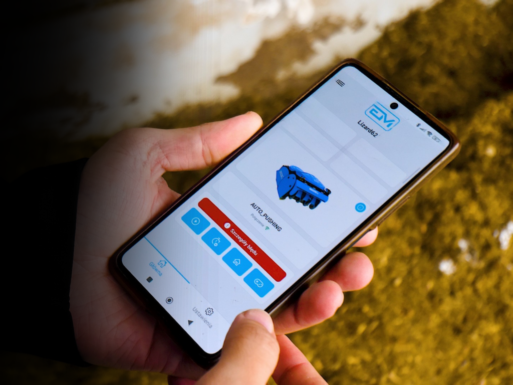 Sterowanie za pomocą dedykowanej aplikacji mobilnej