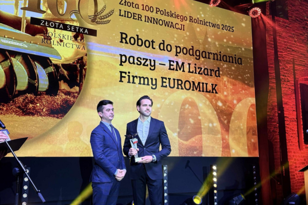 Euromilk z tytułem Innowacji Roku za robota EM Lizard podczas gali „Złota Setka PolskiegoRolnictwa”